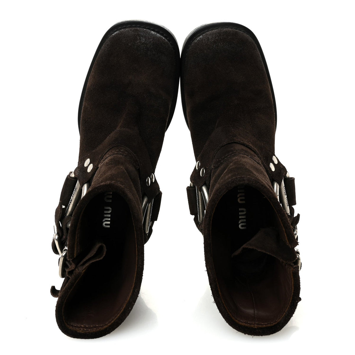 Suede Harness Engineer Boots 38.5 Brown