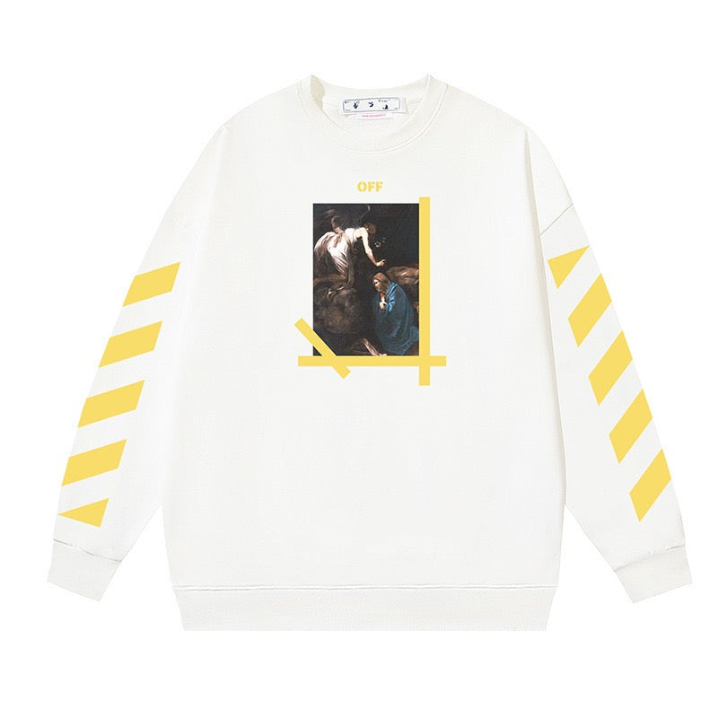 OFF WHITE Painting Arrow Crewneck Sweatshirt White