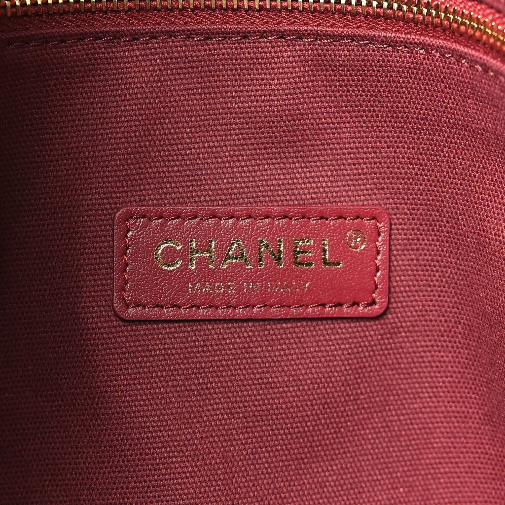 Grained Calfskin Large Shopping Bag Brown