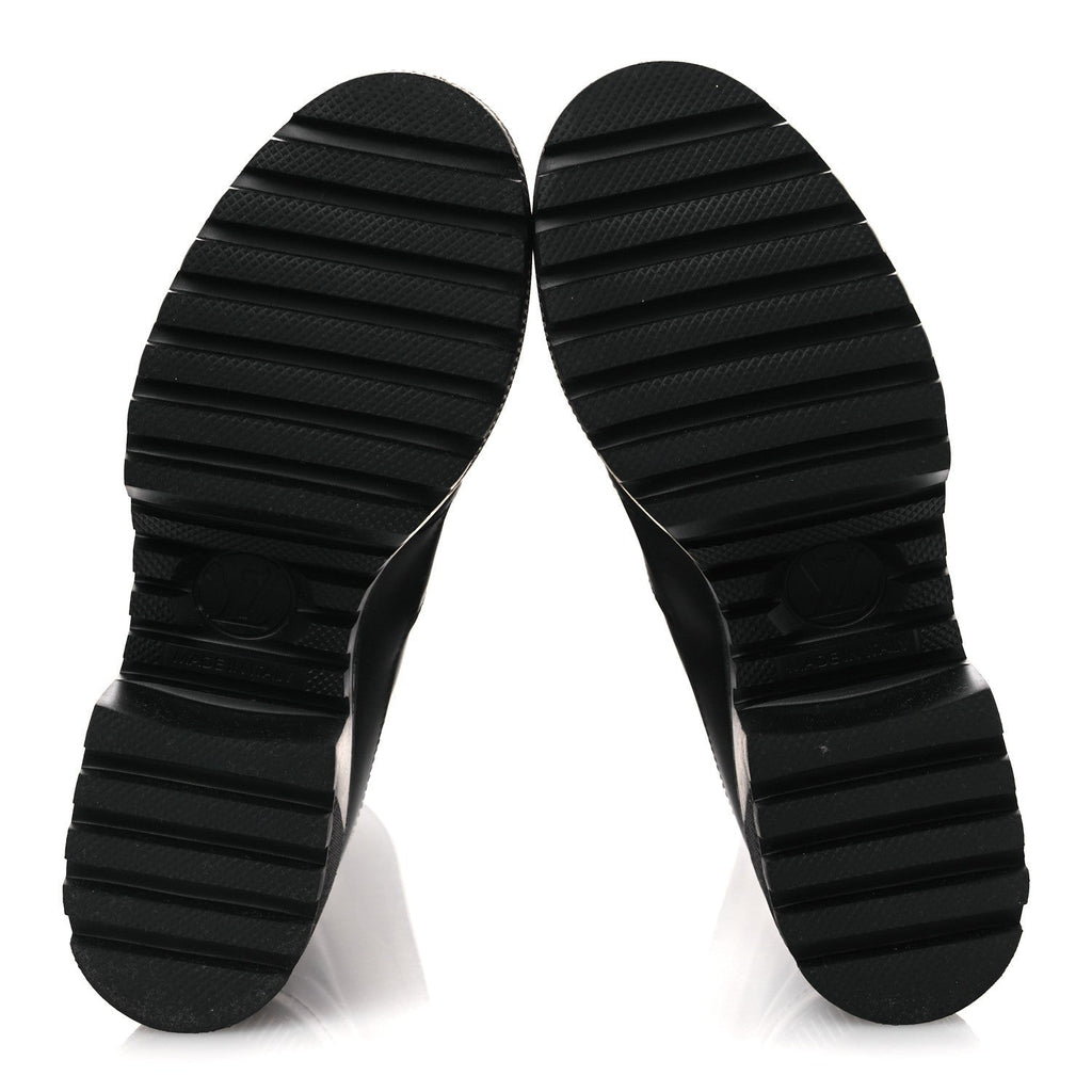 Calfskin Laureate Platform High Boots 36 Black