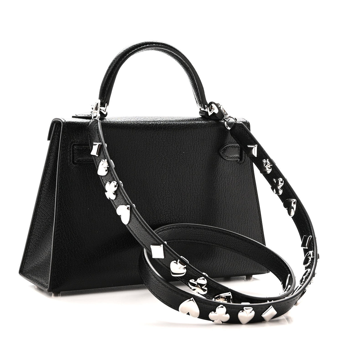 Chevre Chamkila Clou de Coeur Mini Kelly Sellier 20 Black