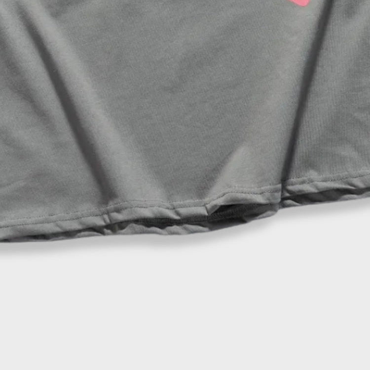 Gray Heart Graphic Oversized T-Shirt