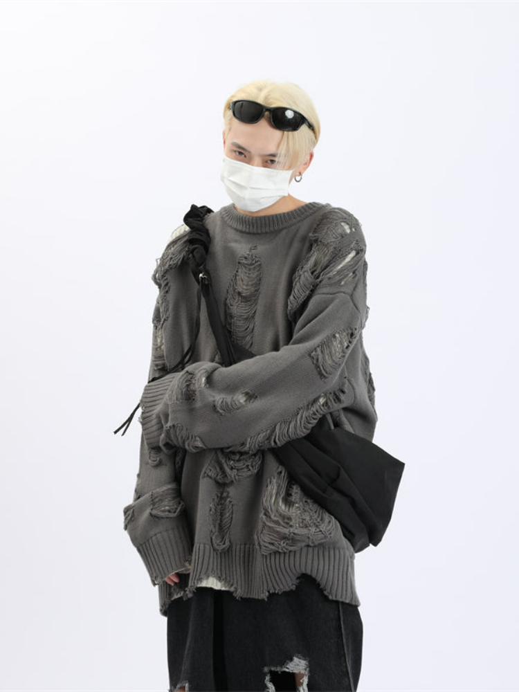 MaxDstr Ripped Grunge Sweater