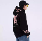 Cherry Blossom Butterfly Embroidered Hoodie