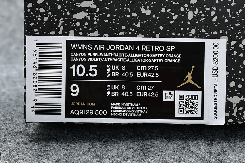 Wmns Air Jordan 4 Retro 'Canyon Purple'